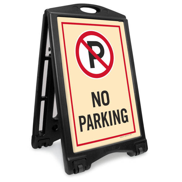 SmartSign No Parking (With Symbol) Portable Sidewalk Sign Wayfair